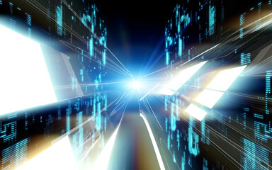Poster - Digital transformation concept. Futuristic technology. Abstract background.