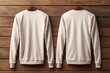 white front and back view tee sweatshirt sweater long sleeve