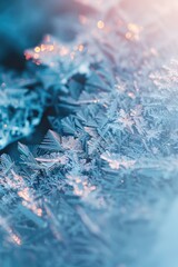 Aufkleber - Close up of a frost covered window, perfect for winter themes