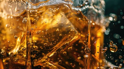 Canvas Print - Close up of a glass of soda, suitable for beverage ads