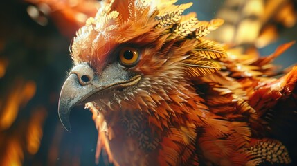 Poster - Close up of a bird with feathers on its head, suitable for nature and wildlife themes