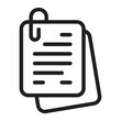 notes line icon