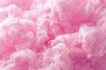 Aufkleber - A close up of a pile of pink cotton. Perfect for textile or craft projects
