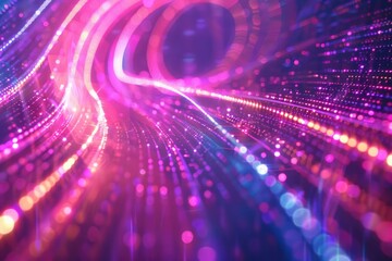 Poster - A mesmerizing tunnel of lights. Perfect for backgrounds