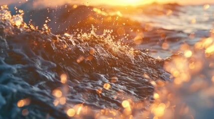 Poster - Close up of a wave in the ocean. Perfect for nature backgrounds