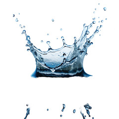  rounder water splash over transparent background