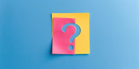 Poster - A piece of paper with a question mark, suitable for educational or business concepts