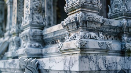 Poster - Detailed shot of a statue on a building, perfect for architectural projects
