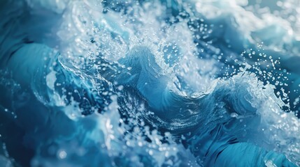 Poster - Detailed view of a wave in the ocean. Ideal for water-related concepts