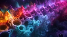 Abstract Colorful Background Featuring Quantum Fractals