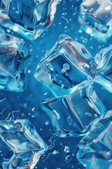 Aufkleber - Close up of a bunch of ice cubes. Great for food and beverage concepts