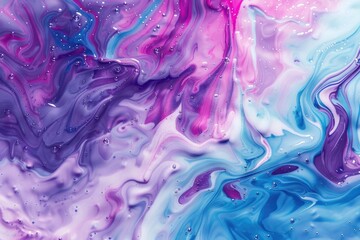 Poster - Detailed view of liquid painting, suitable for art projects