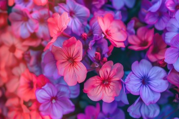 Aufkleber - A close up of a bunch of purple flowers. Perfect for floral backgrounds