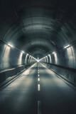 Fototapeta Tulipany - Mystic Solitude: A Muted Peep Into The Empty IJ Tunnel, Amsterdam
