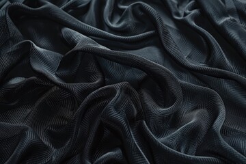 Aufkleber - Detailed close up shot of black fabric. Suitable for textile or fashion industry use