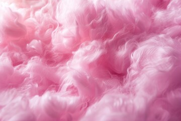 Poster - A close up view of a pile of pink wool. Suitable for craft or textile projects