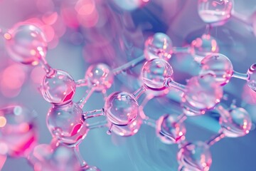 Poster - Close up shot of a bunch of bubbles. Perfect for advertising or product backgrounds