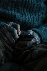 Aufkleber - Close-up of a person holding a cell phone, suitable for technology concepts