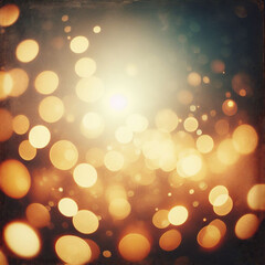 Wall Mural -  background with golden bokeh