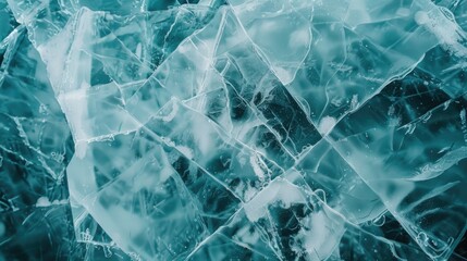 Poster - Detailed close up of a piece of ice, suitable for backgrounds or textures