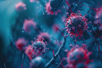 Poster - Vibrant close-up of a bunch of flowers, perfect for any floral design project