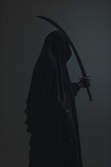 Poster - Grim reaper holding scythe, suitable for Halloween themes