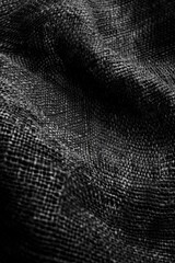 Poster - A close up of a black cloth. Suitable for backgrounds