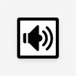Icono negro de altavoz para controlar volumen de sonido.