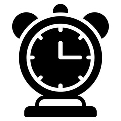 Wall Mural - Alarm Clock Solid Icon