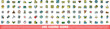 © ylivdesign - 100 casino icons set. Color line set of casino vector icons thin line color flat on white