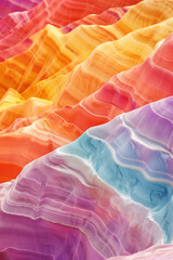 Poster - Surreal colorful landscape inspired by Grand Canyon. Rock texture, rock formations. Abstract colorful background image. Created with Generative AI technology