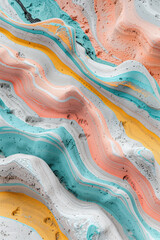 Poster - Surreal colorful landscape inspired by Grand Canyon. Rock texture, rock formations. Abstract colorful background image. Created with Generative AI technology