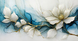 Fototapeta  - Abstrait fleurs. Fond floral. Papier peint à fleurs blanches. Motif floral