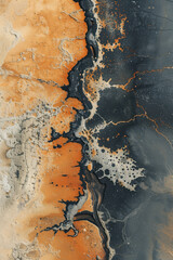 Poster - Surreal colorful landscape inspired by Grand Canyon. Rock texture, rock formations. Abstract colorful background image. Created with Generative AI technology