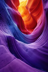 Poster - Surreal colorful landscape inspired by Grand Canyon. Rock texture, rock formations. Abstract colorful background image. Created with Generative AI technology