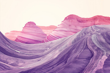 Poster - Surreal colorful landscape inspired by Grand Canyon. Rock texture, rock formations. Abstract colorful background image. Created with Generative AI technology