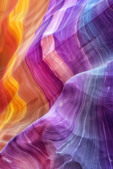 Poster - Surreal colorful landscape inspired by Grand Canyon. Rock texture, rock formations. Abstract colorful background image. Created with Generative AI technology