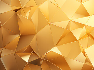  Radiant Polygon gold image. AI Generation.