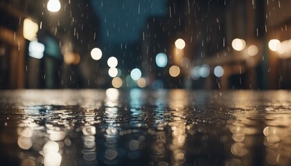 rainy day in the city, rainy day scene, empty street, rain drops on the ground