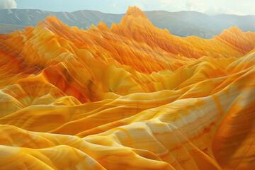 Poster - Surreal colorful landscape inspired by Grand Canyon. Rock texture, rock formations. Abstract colorful background image. Created with Generative AI technology