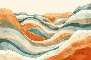 Poster - Surreal colorful landscape inspired by Grand Canyon. Rock texture, rock formations. Abstract colorful background image. Created with Generative AI technology