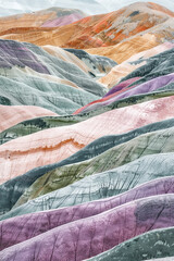 Poster - Surreal colorful landscape inspired by Grand Canyon. Rock texture, rock formations. Abstract colorful background image. Created with Generative AI technology