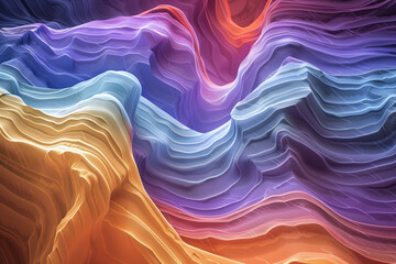 Poster - Surreal colorful landscape inspired by Grand Canyon. Rock texture, rock formations. Abstract colorful background image. Created with Generative AI technology