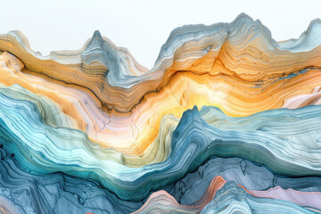 Poster - Surreal colorful landscape inspired by Grand Canyon. Rock texture, rock formations. Abstract colorful background image. Created with Generative AI technology