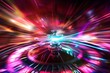 Blurry motion background and spinning roulette. Perfect for casino themes. Vibrant colors and dynamic movement.