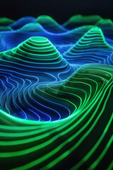 Poster - Surreal abstract colorful landscape inspired by Grand Canyon. Abstract colorful background image. Created with Generative AI technology