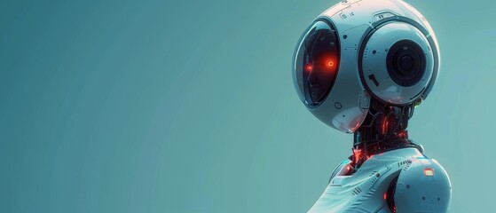 Fototapete - Artificial Intelligence (AI) chatbot. Man using robotics for generating something by entering a command prompt. Futuristic technology transformation.