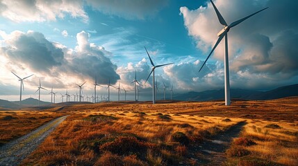 Aufkleber - Green energy energy transition green windmills wind turbines blue skies