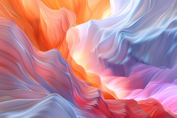 Poster - Surreal abstract colorful landscape inspired by Grand Canyon. Abstract colorful background image. Created with Generative AI technology