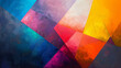 Cool blue and purple geometric triangles create an abstract textured background,ai generated
